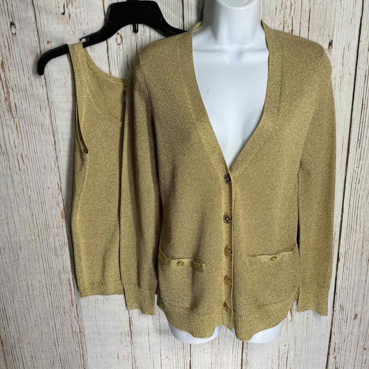 ralph lauren gold cardigan