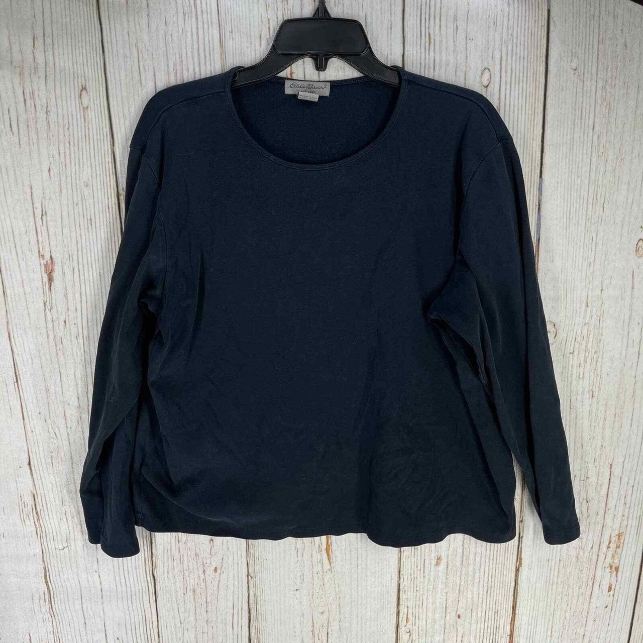 Eddie Bauer Shirt Women XXL Basic Scoop Neck Long... - Depop