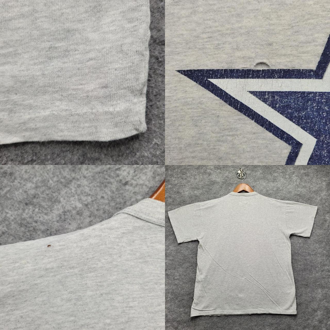 Vintage Dallas Cowboys Shirt XL Gray Blue Big Star 90s Single-Stitch USA Tee