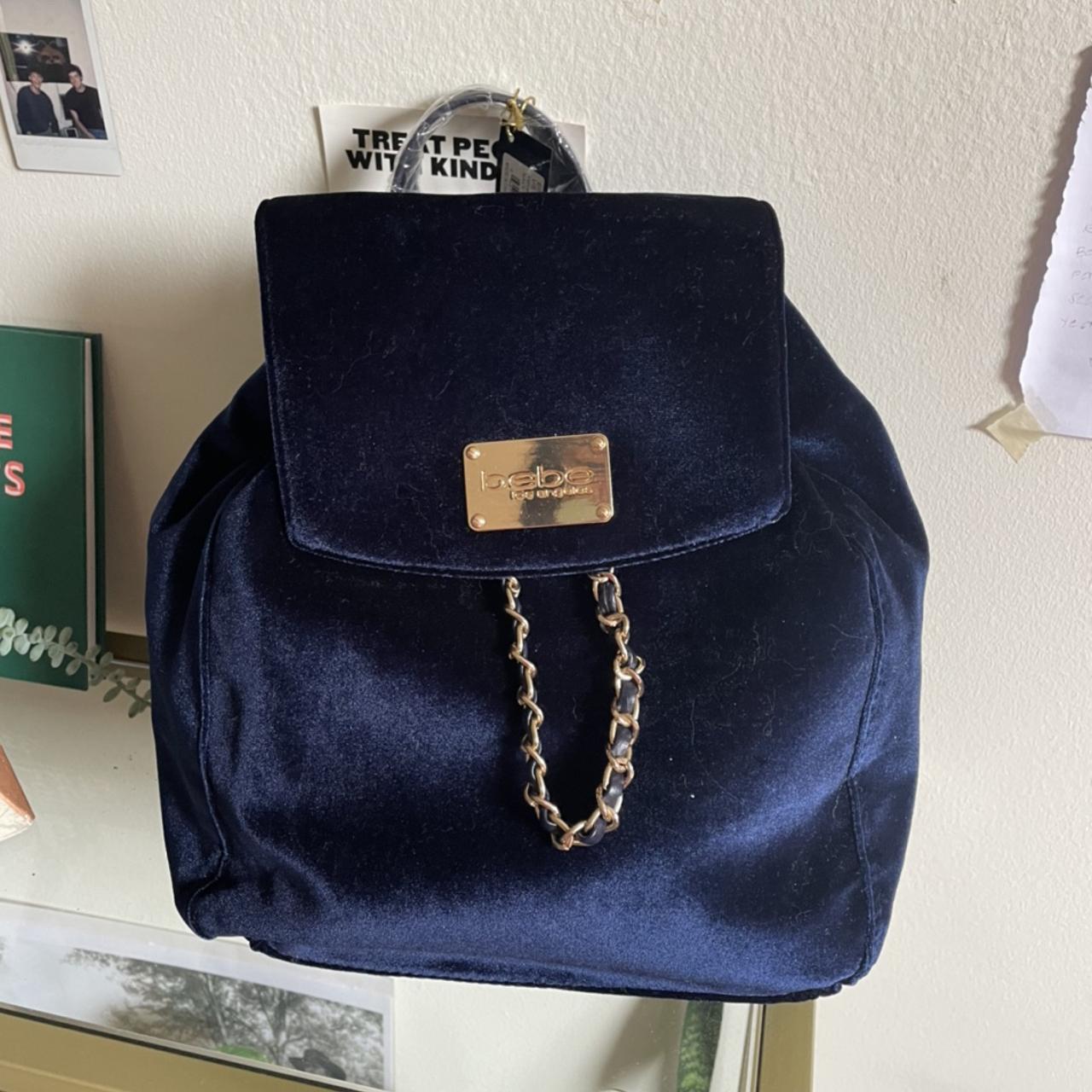 Bebe velvet outlet backpack