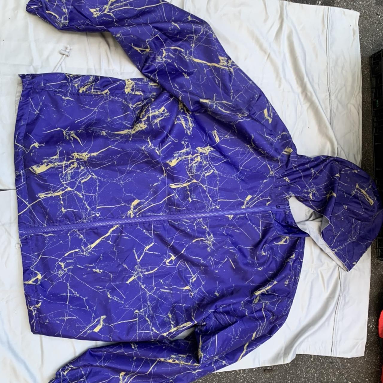 purple and gold windbreaker