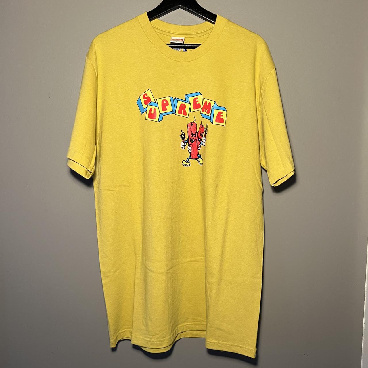 Supreme Dynamite Tee SS19 - acid yellow - worn...