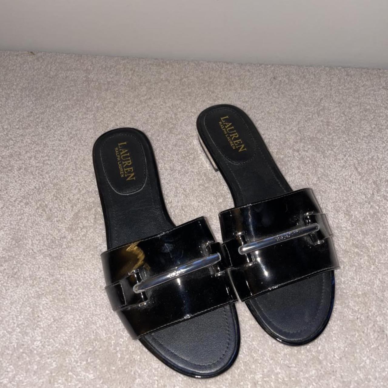 ralph lauren black sliders