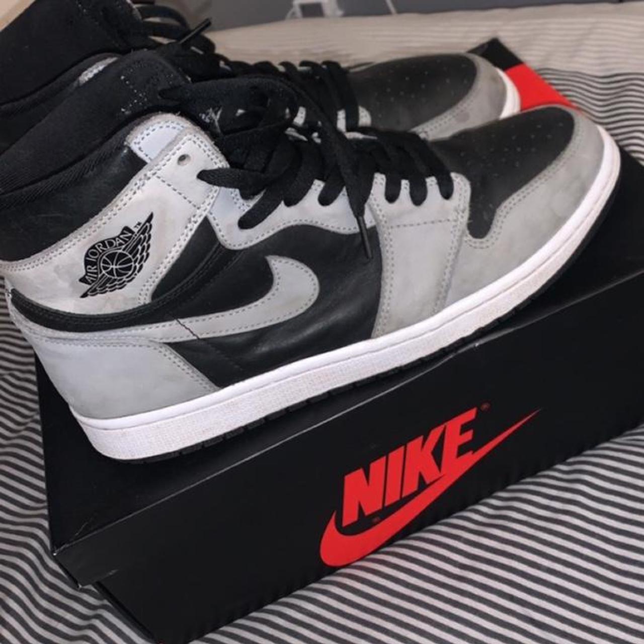 Jordan 1 high shadow 2.0 good condition minor mark... - Depop