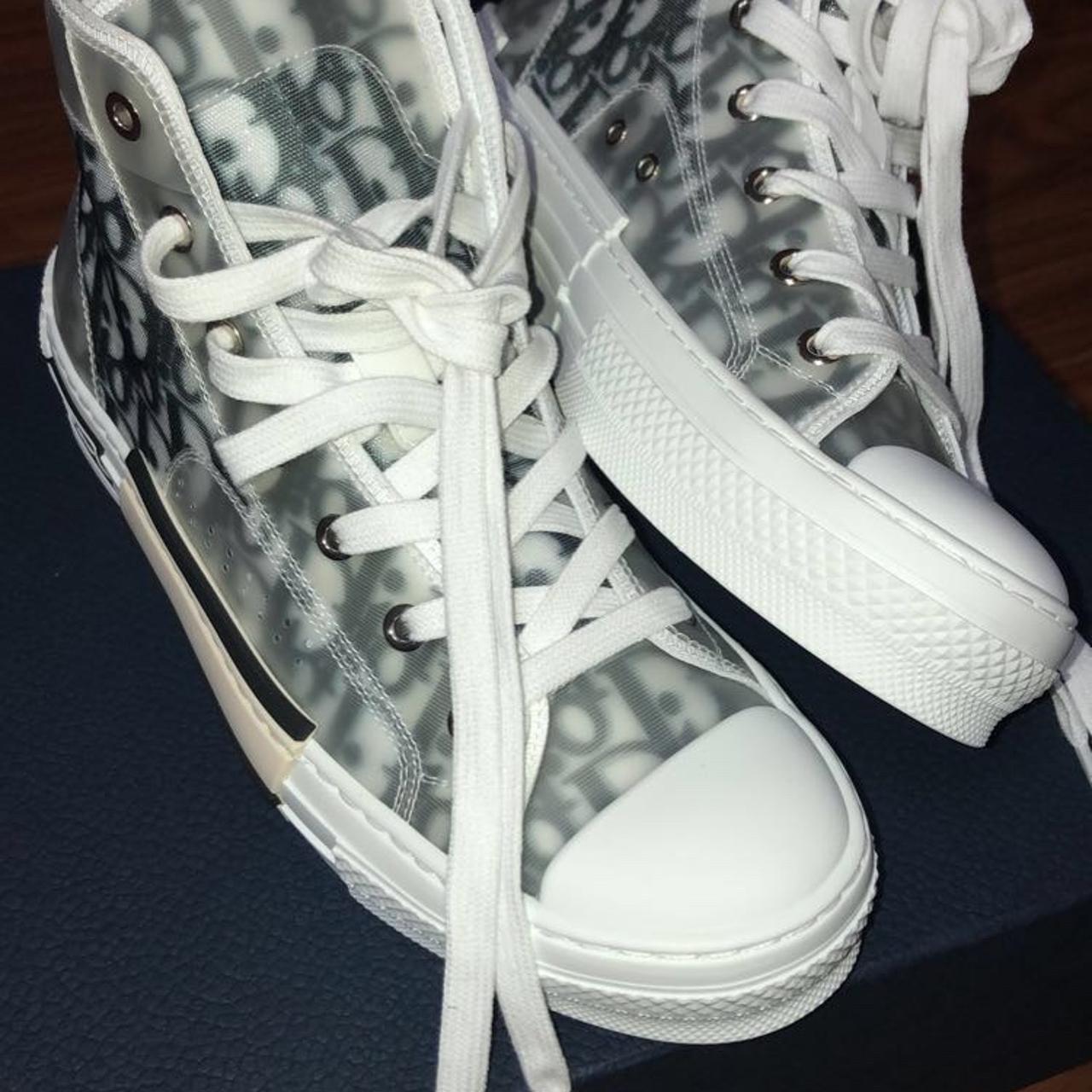 B23 High-Top Sneaker White and Black Dior Oblique Canvas