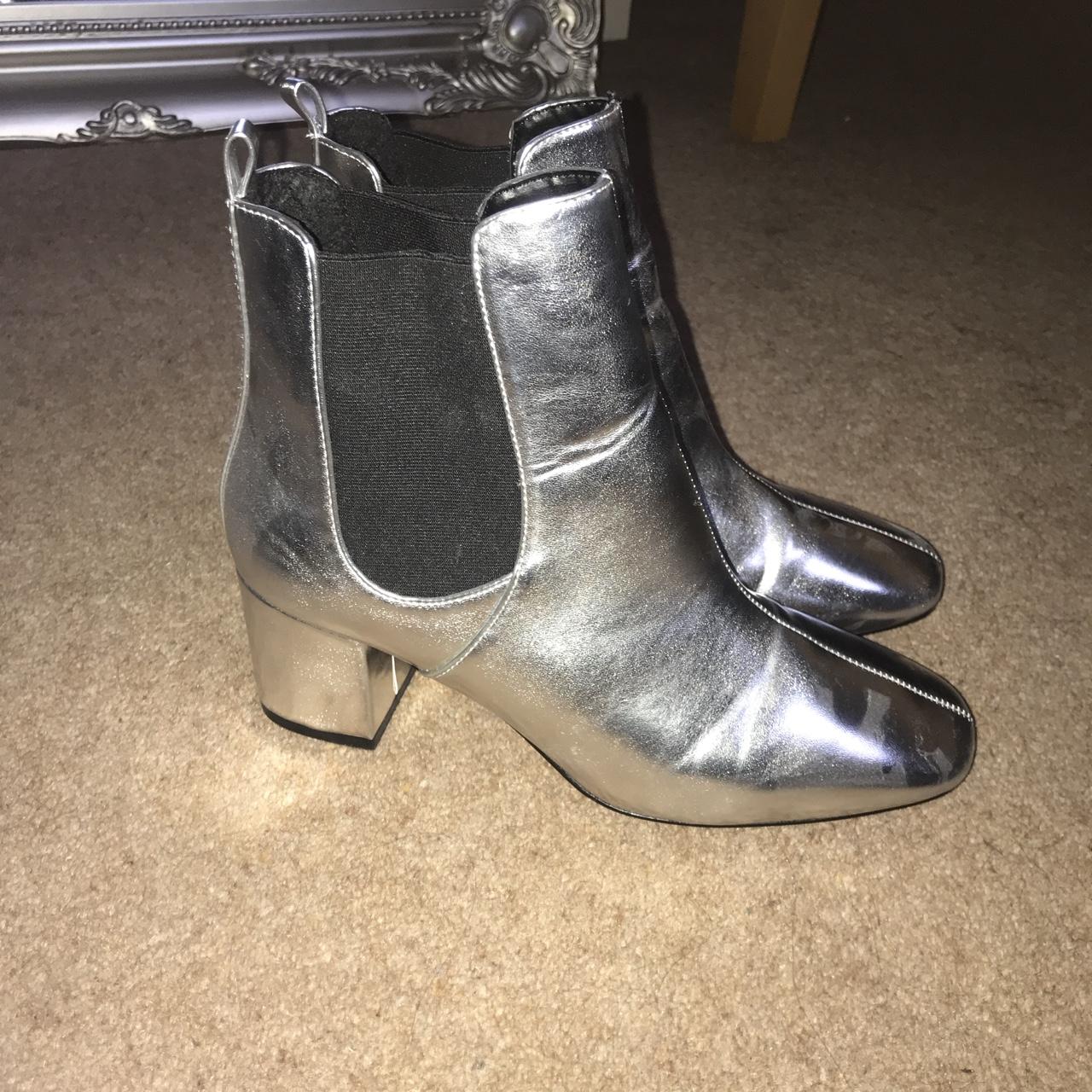 River island silver on sale boots