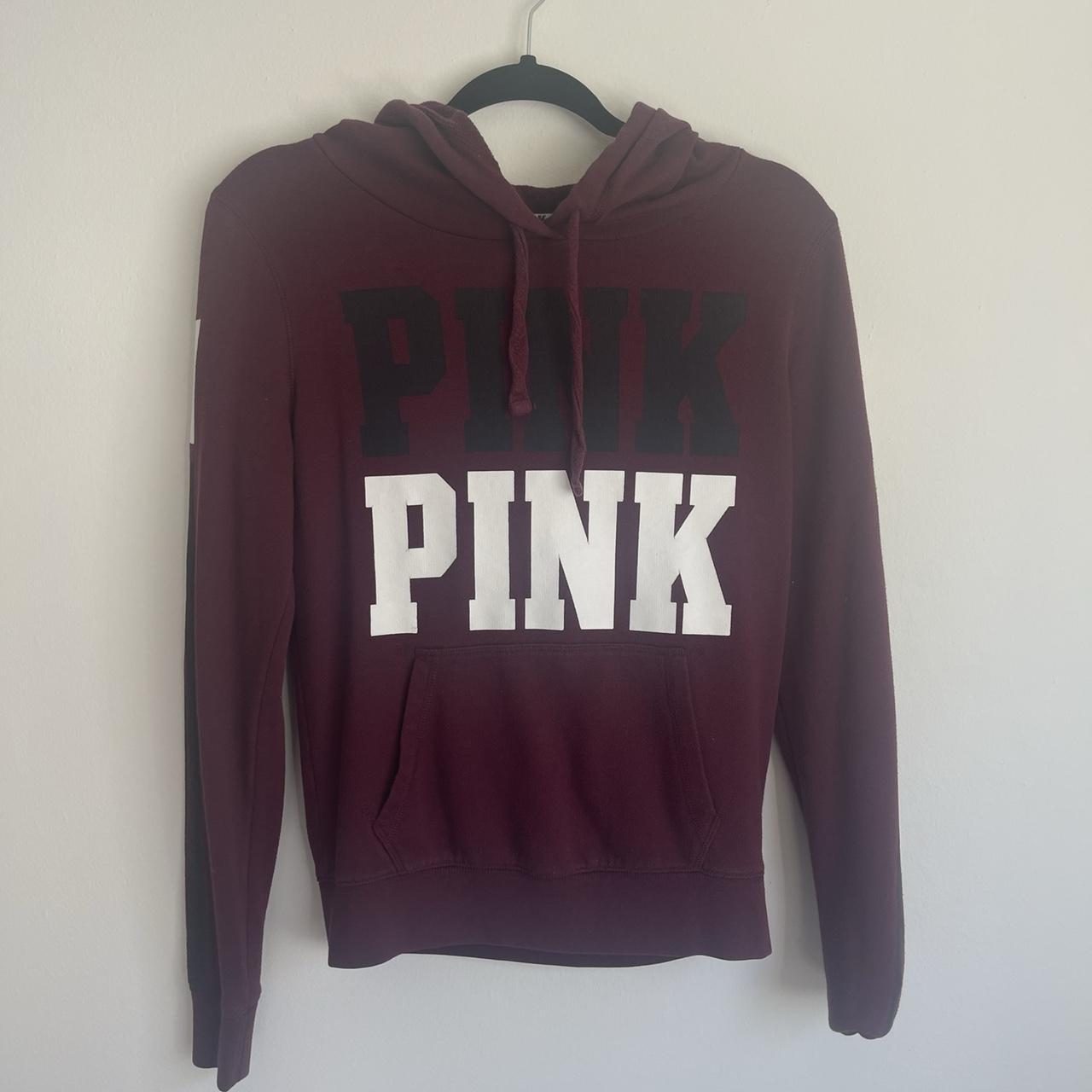 Victoria secret hotsell pink burgundy hoodie