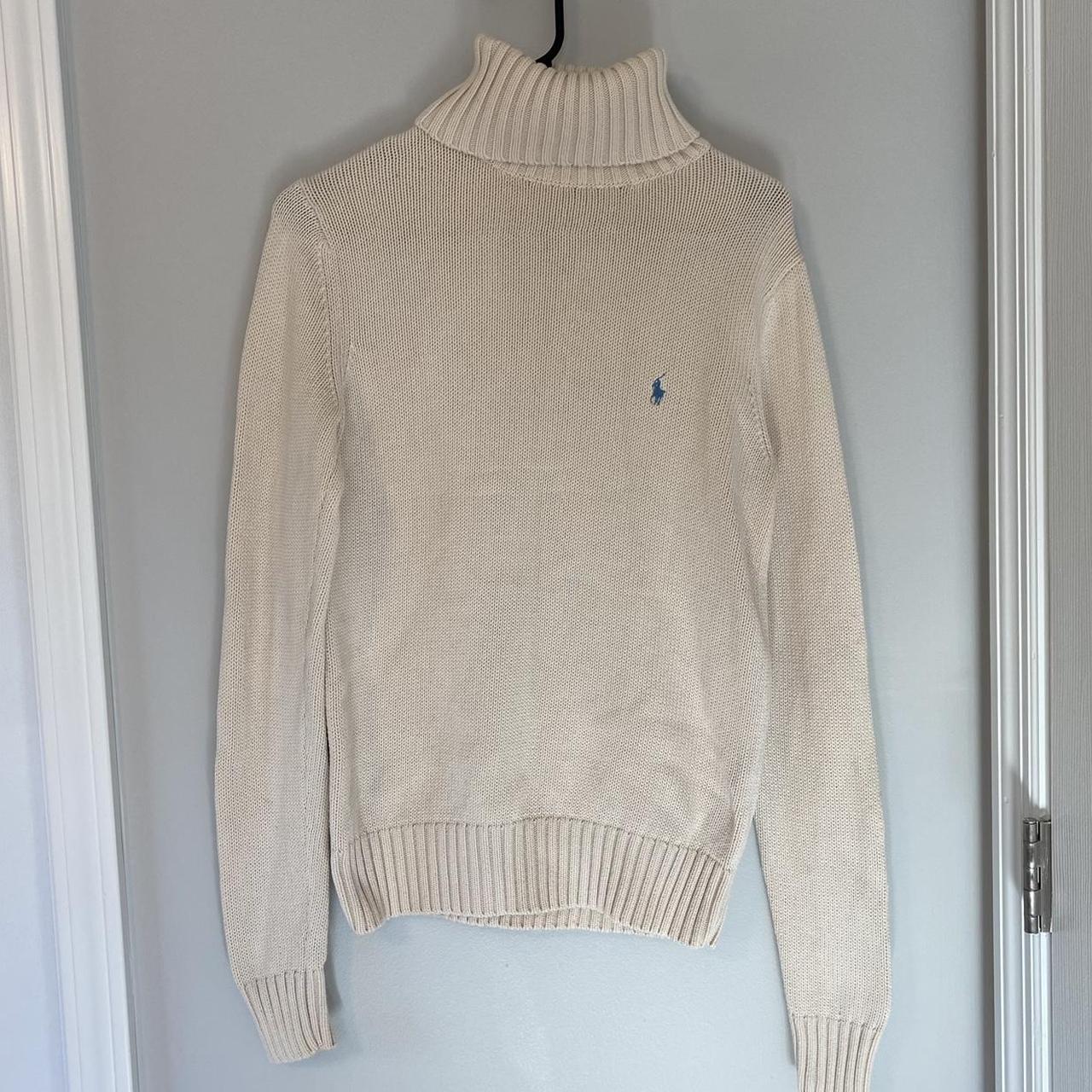 Ralph Lauren cream sweater Thick material. Turtle... - Depop