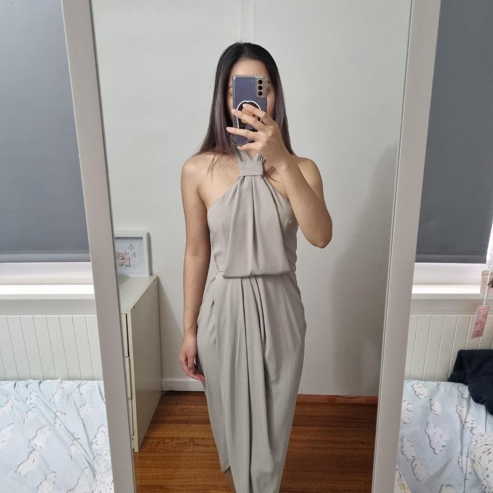 Knot draped outlet dress