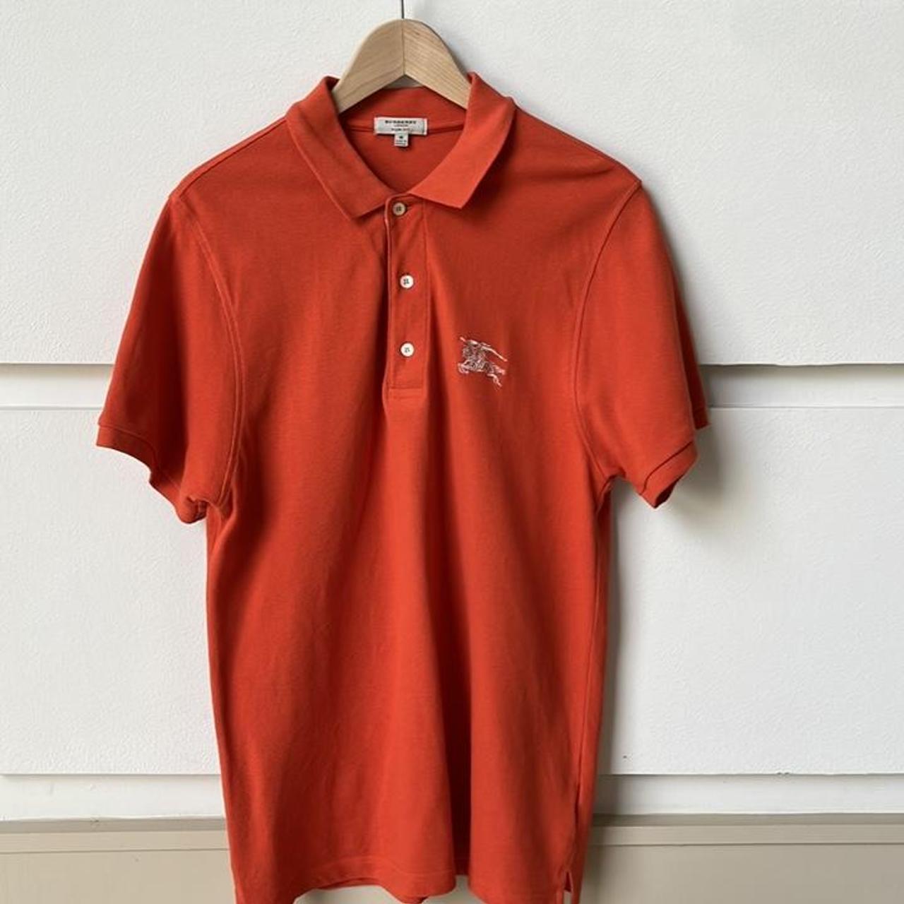 Orange burberry polo shirt hotsell