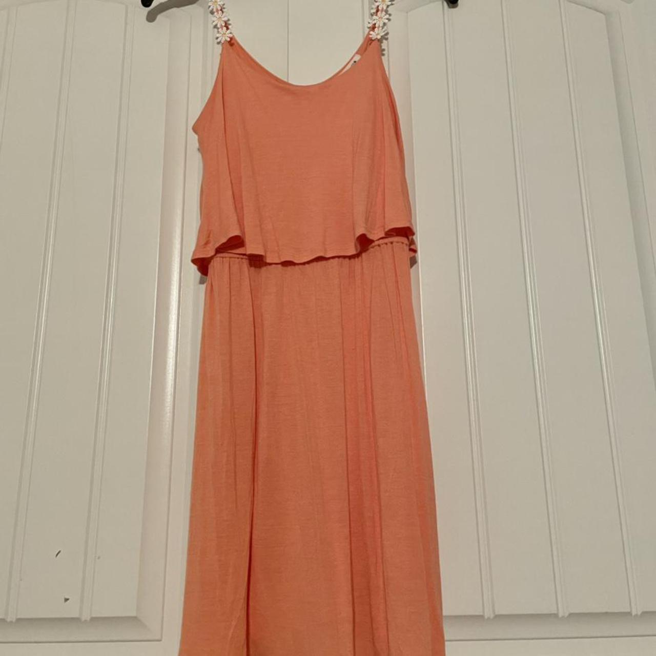 Peachy Light Orange Daisy Dress Nothing wrong with... - Depop