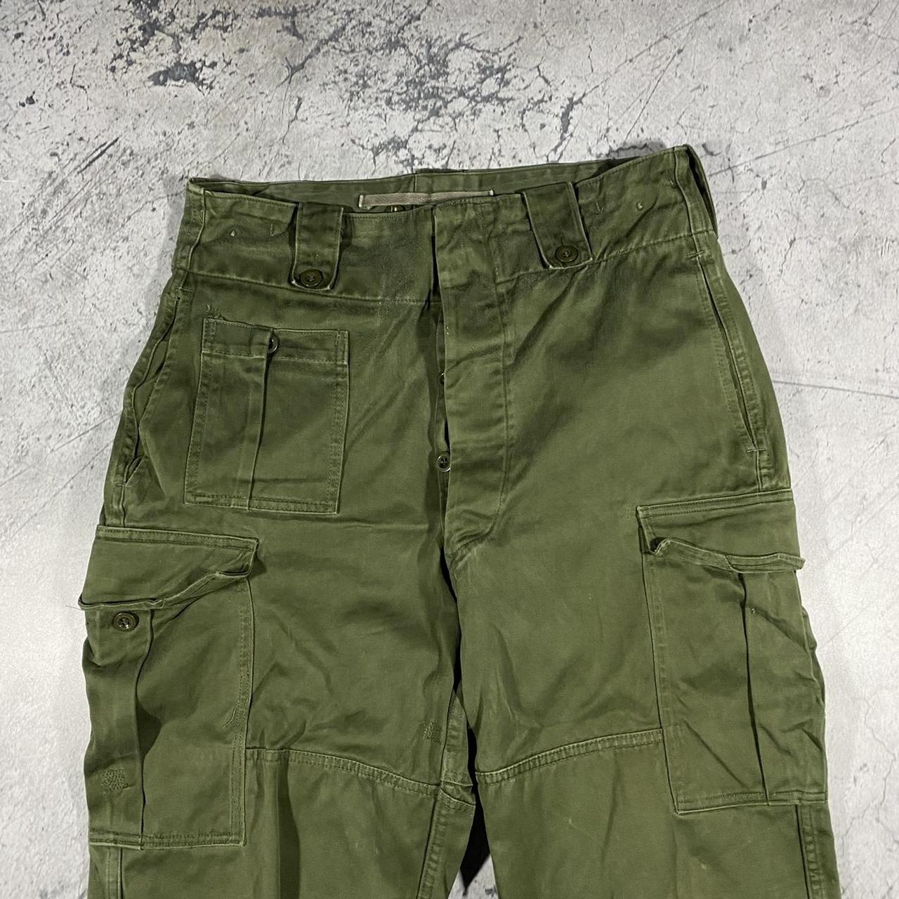 vintage 1977 dark green military Seyntex cargo... - Depop