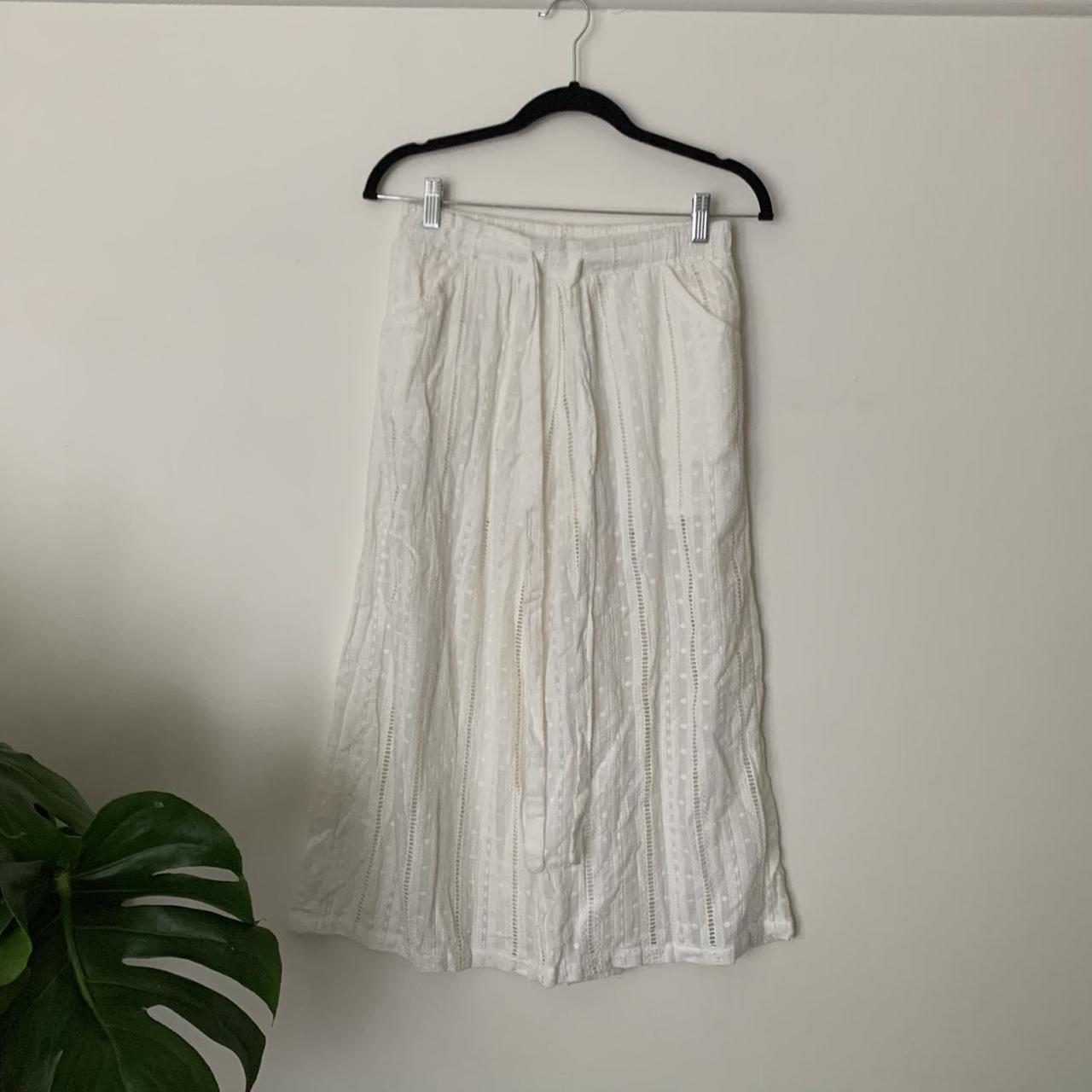 Little lies beach cover up pants. Flowy white beach... Depop