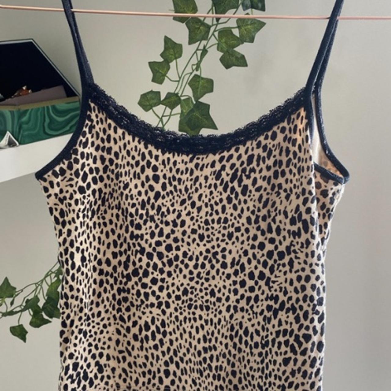 super rare brandy melville leopard print cami top... - Depop