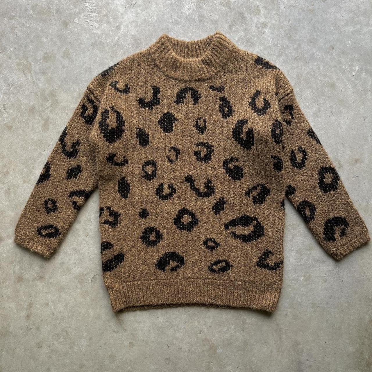 Leopard Print Sweater. Wool Sweater. Cheetah Print.... - Depop