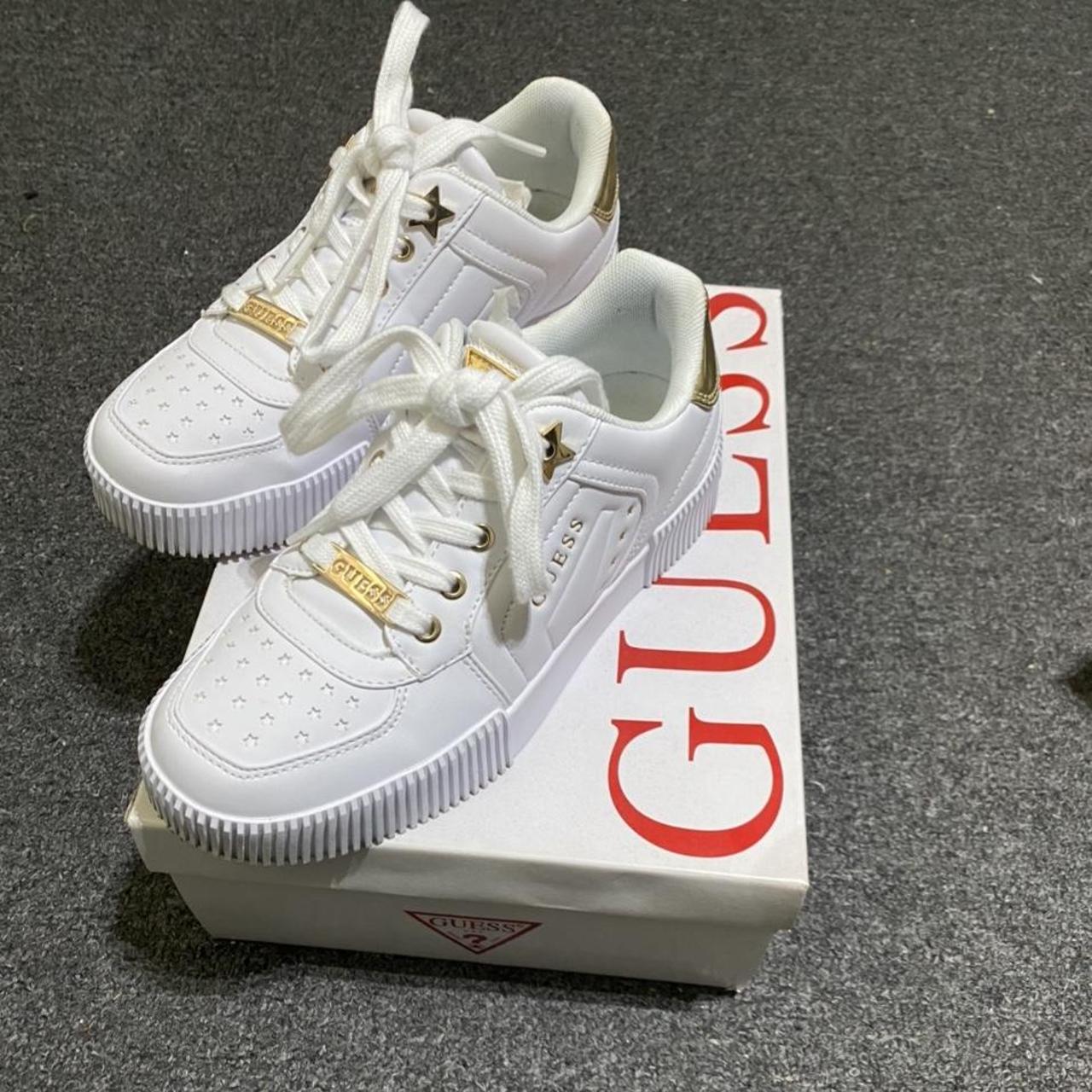 guess white trainers womens