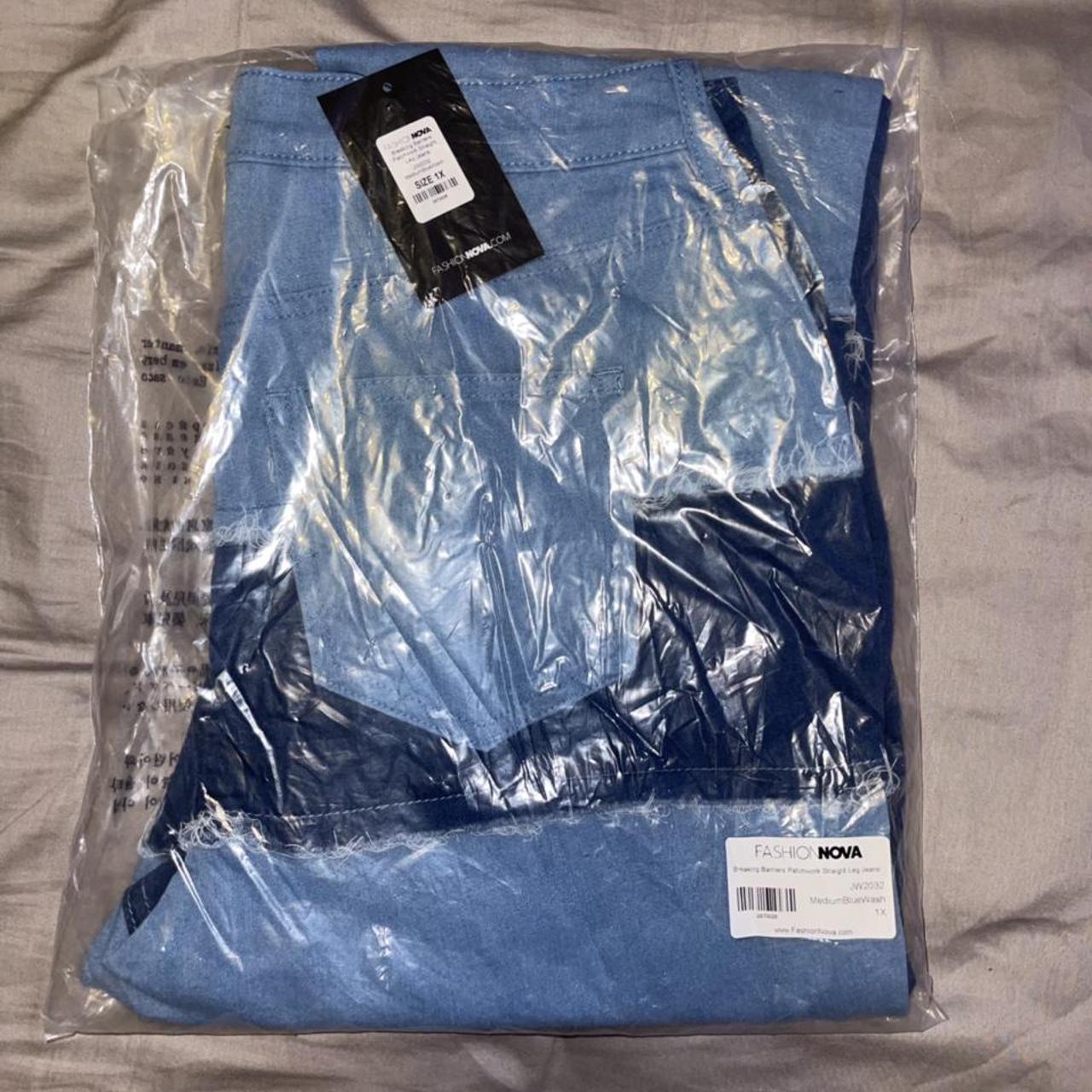 Fashion nova patchwork jeans Brand new Size 1X Depop