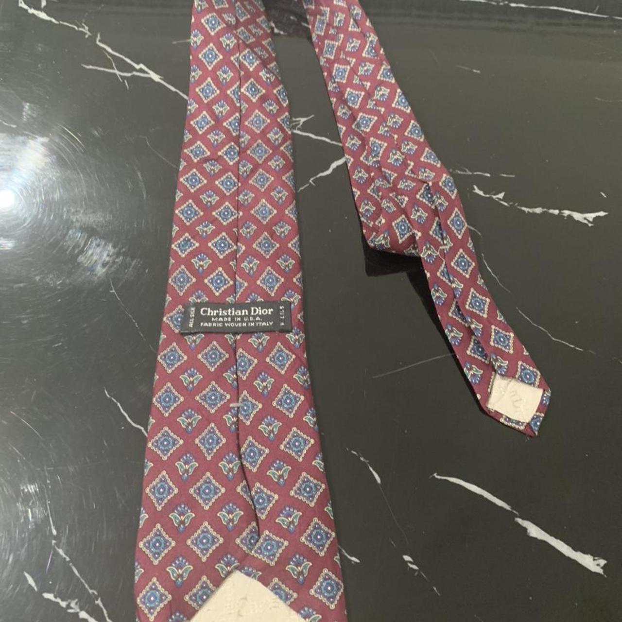 Christian Dior tie (149cm long 9cm wide at base)... - Depop