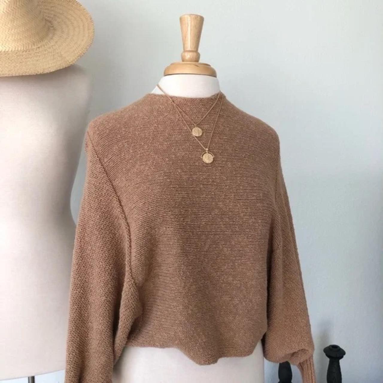 Women's Tan and Brown Blouse (4)