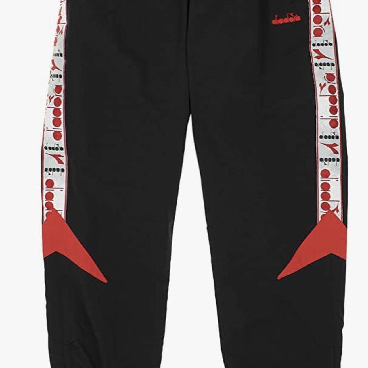 Express Men's Black and Red Joggerstracksuits Depop