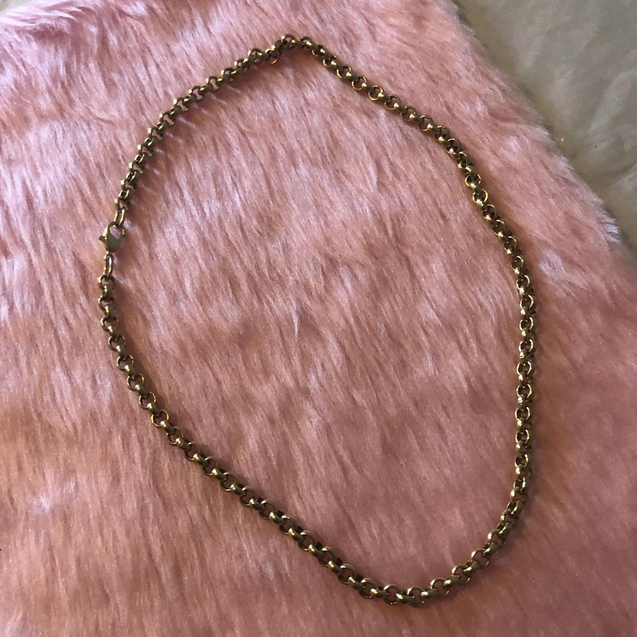Y2k gold chain necklace. Great condition aside from... Depop