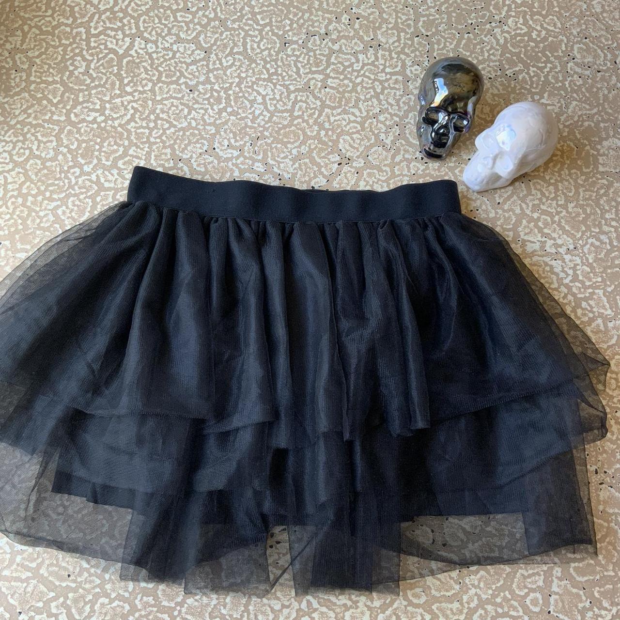 Zara black clearance tulle mini skirt