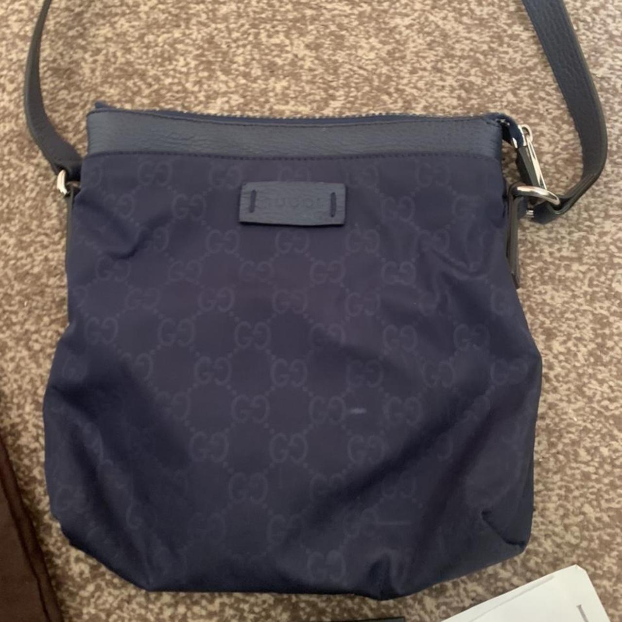 Gucci Men's Blue and Black Bag | Depop