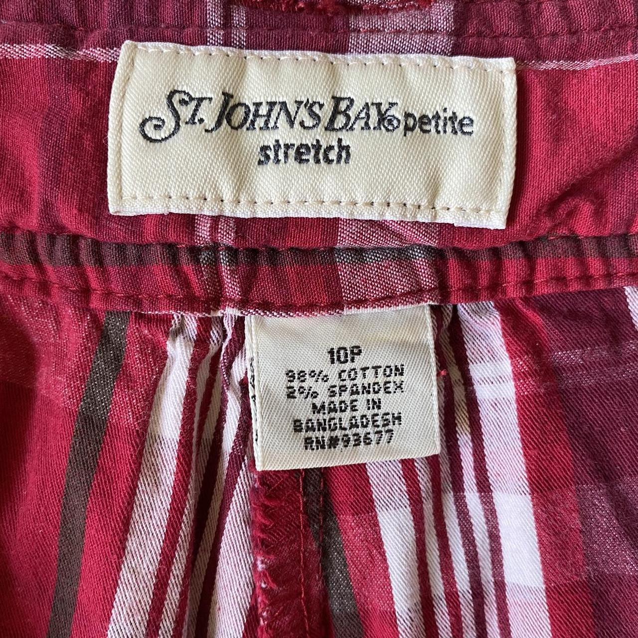 st. john’s bay red plaid skirt ️ size 10 but best... - Depop