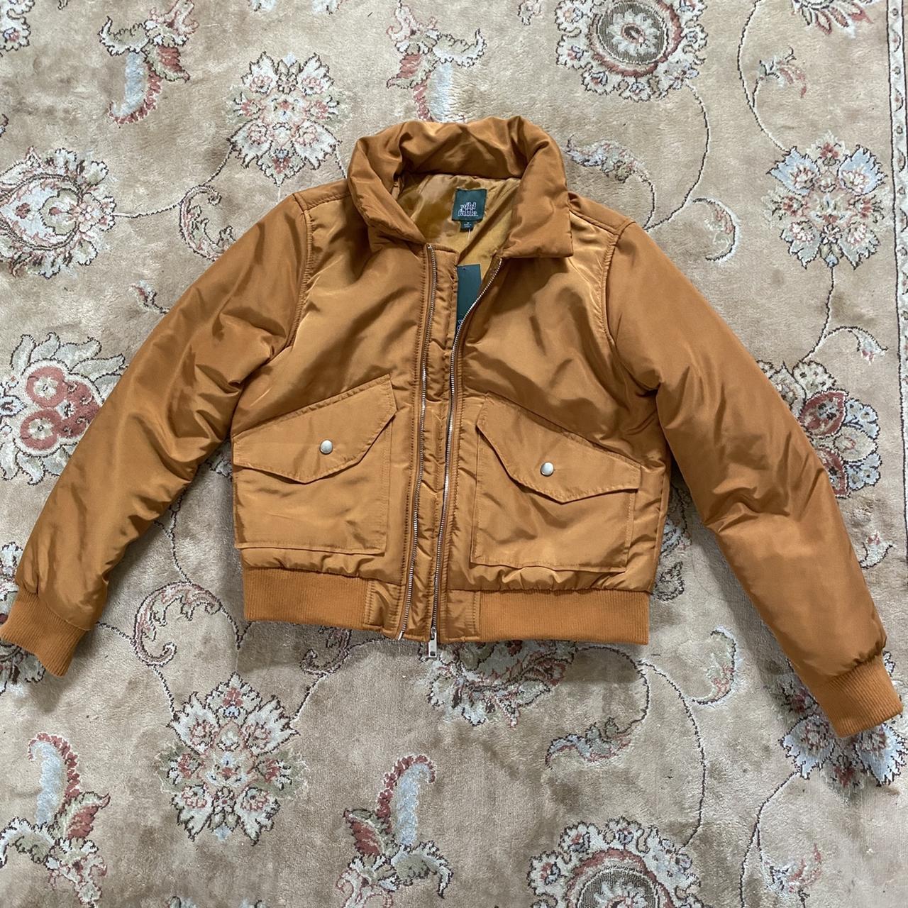 Mustard Yellow Jacket w/ Removable Fur Collar... Depop