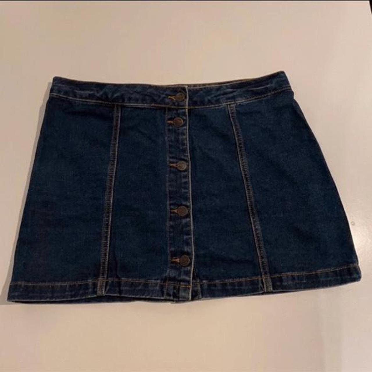 Denim mini skirt. Only worn a few times. Denim mini... - Depop