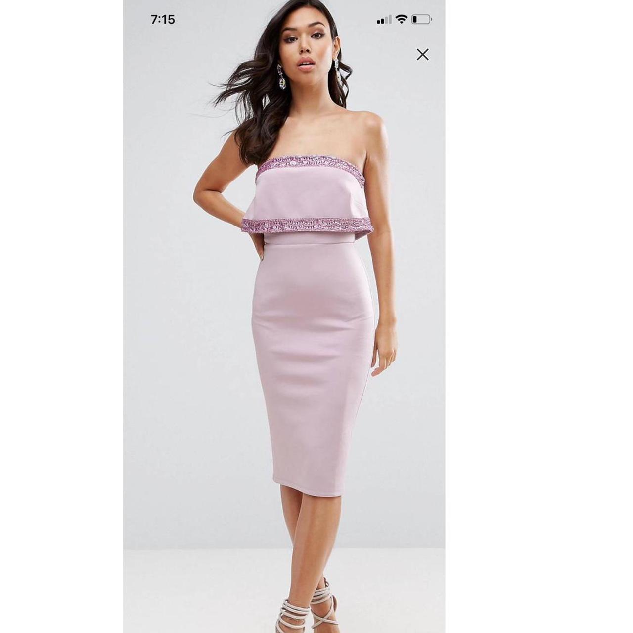 Asos lilac midi dress with embellished top Worn Depop
