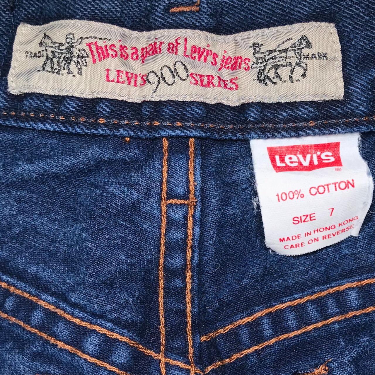 Vintage 90s Rare Levi's 900s Series Dark Blue High... - Depop