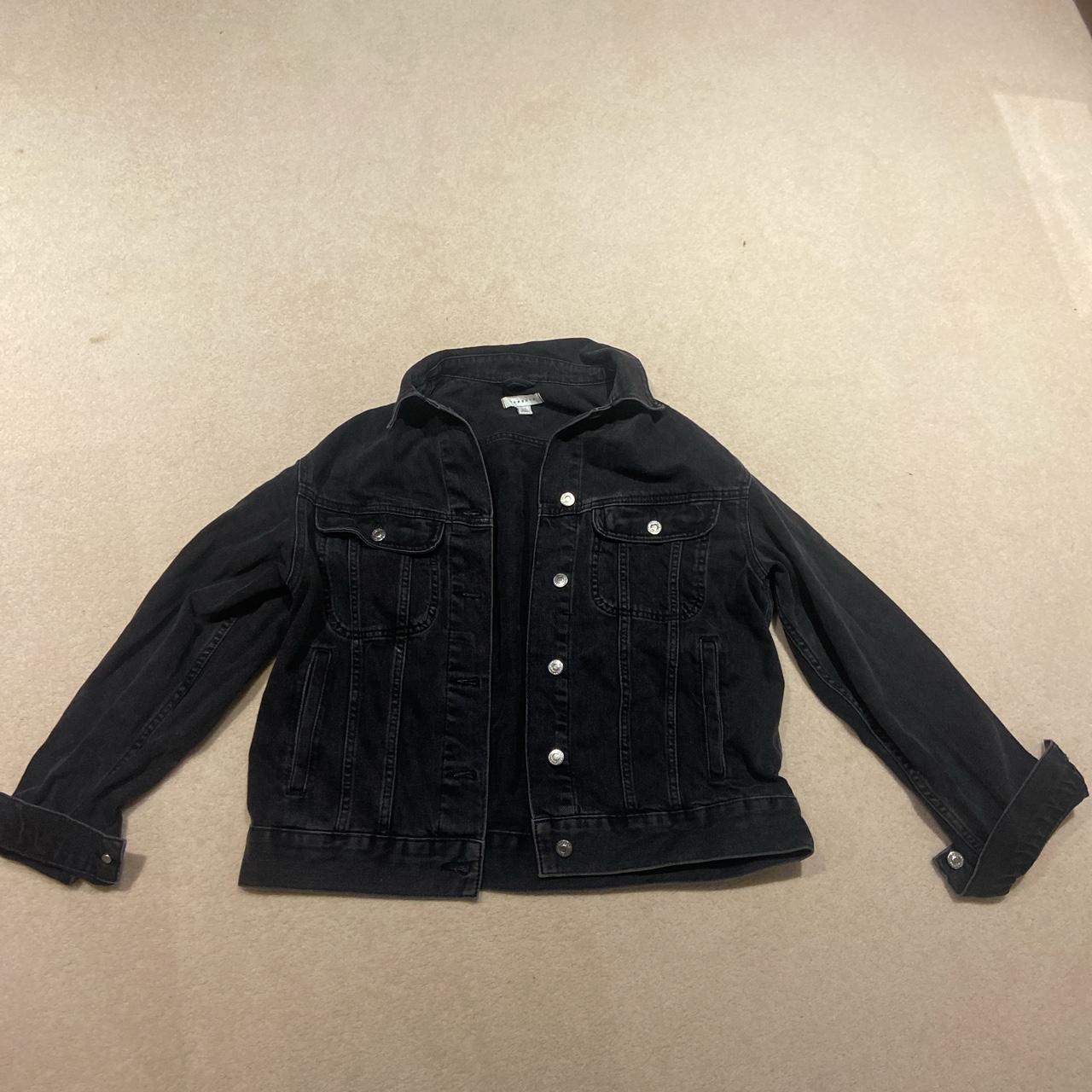 black denim jacket Size 10 Depop