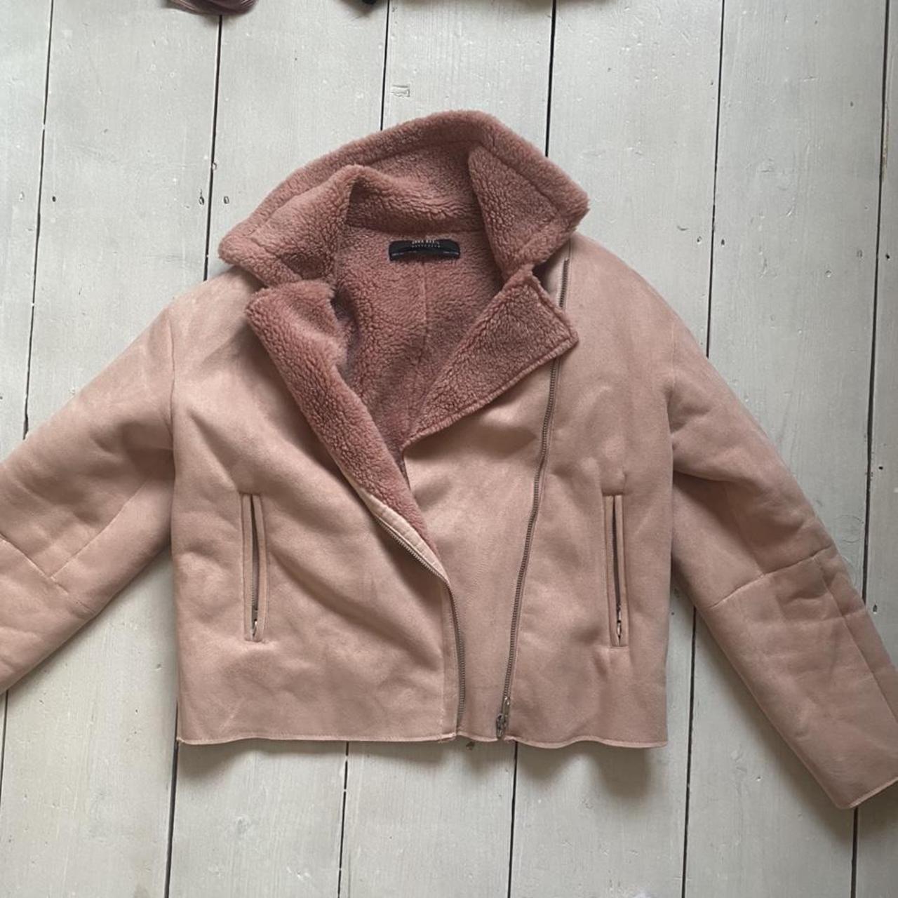 zara pink aviator jacket