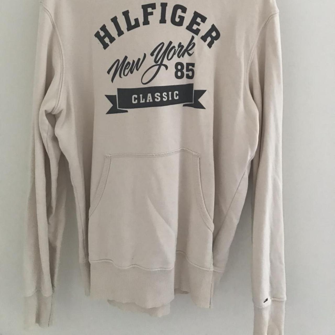 Tommy Hilfiger retro hoodie Cream Cuffs have been... Depop