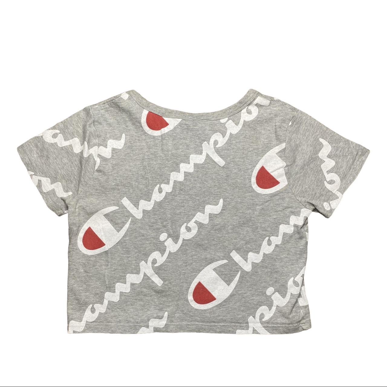 Champion Women's Red and Grey Crop-top (2)