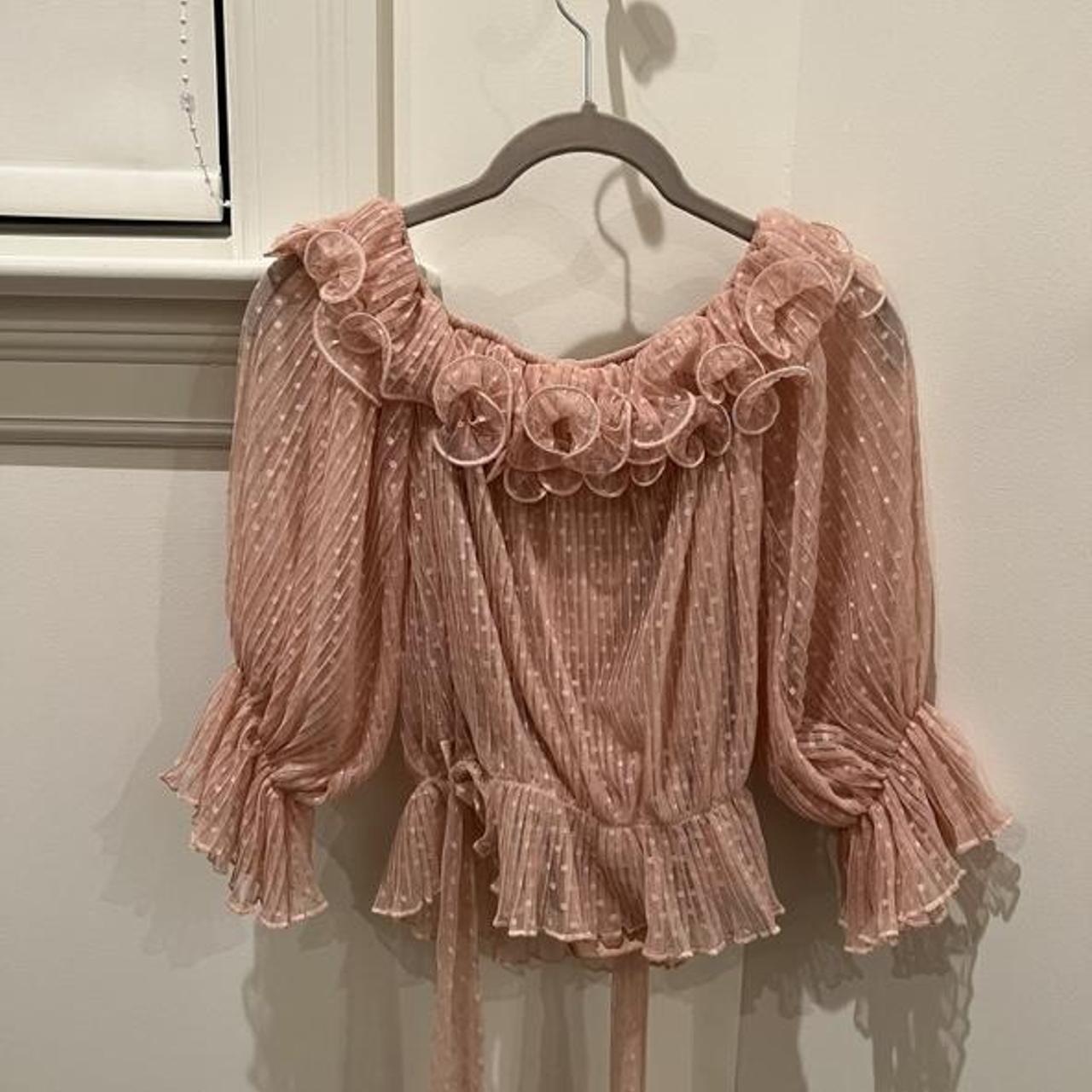 Women S Pink Blouse Depop