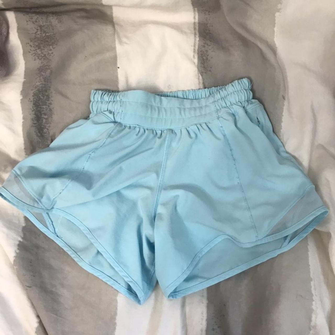 icing blue lululemon shorts!! super rare and In... - Depop