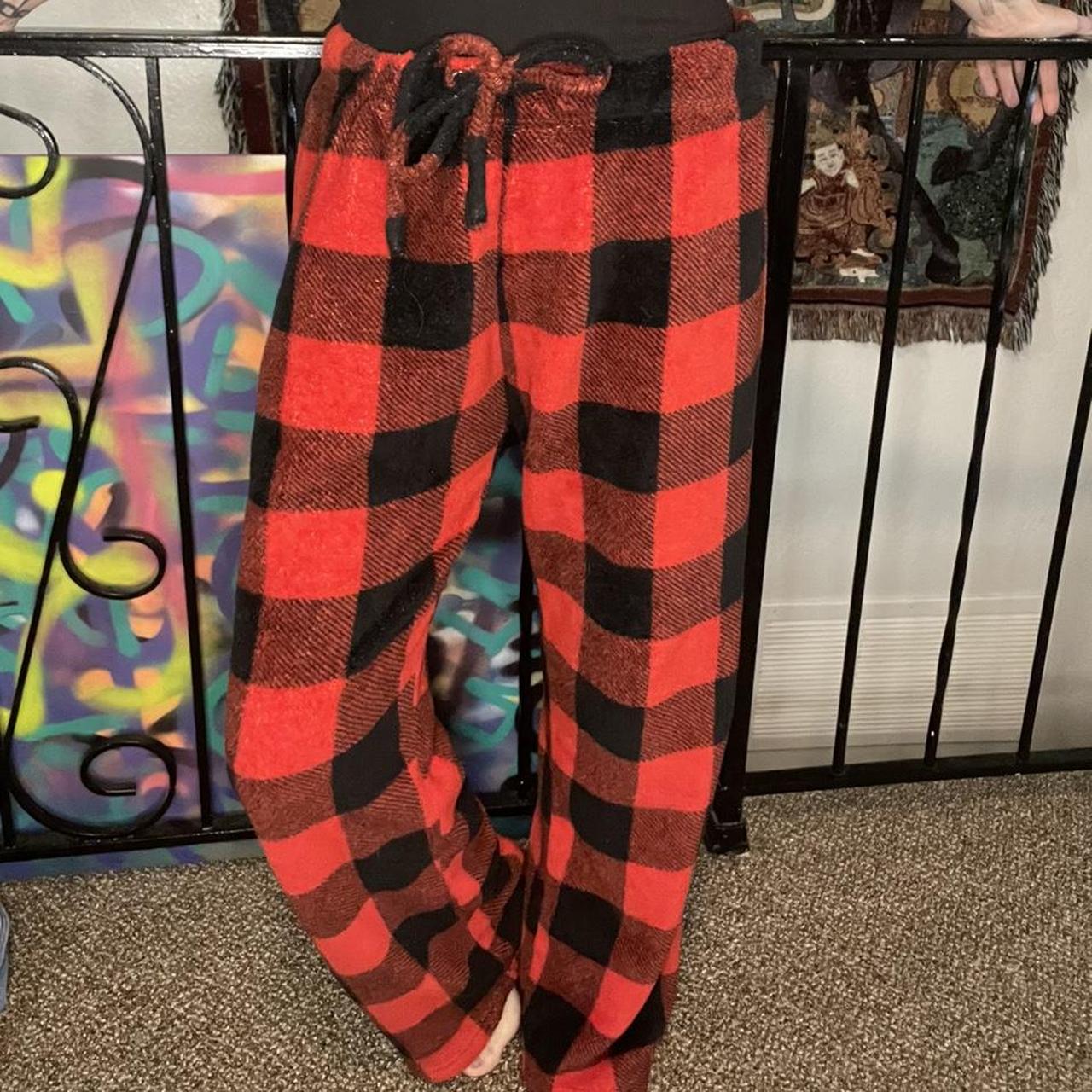 Fuzzy Plaid PJ Pants Brand Unknown, no tag Size... Depop