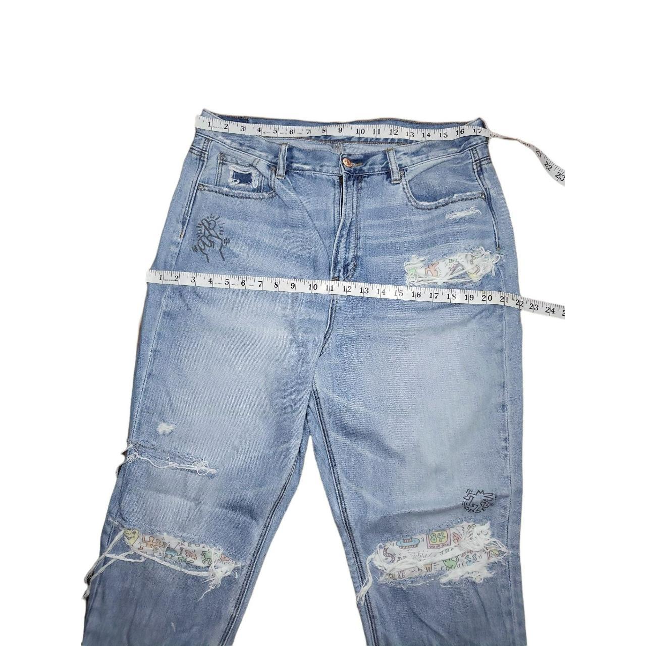 American Eagle X Keith Haring Ripped Sz 16 Jeans... Depop