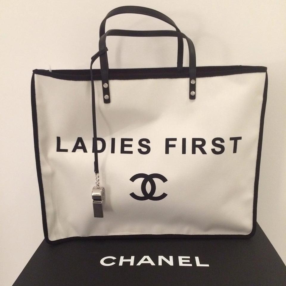 Authentic Chanel 'Ladies First' Canvas Tote (Sold - Depop