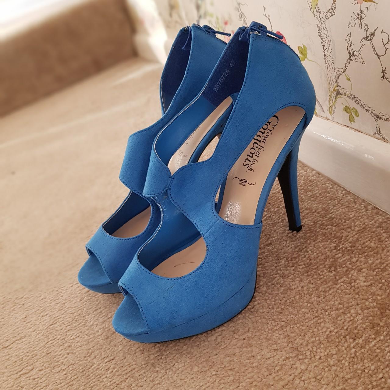 bright blue shoes womens