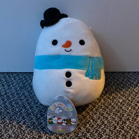 squishmallow 8 inch manny the snowman christmas plush toy