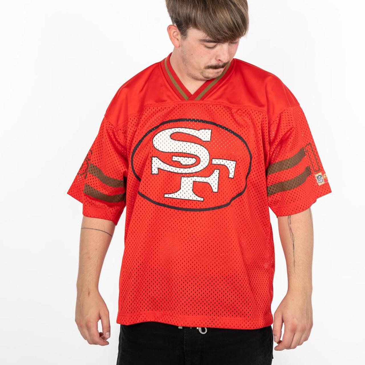 Vintage San Francisco 49ers T-Shirt Sizing: Tag - Depop