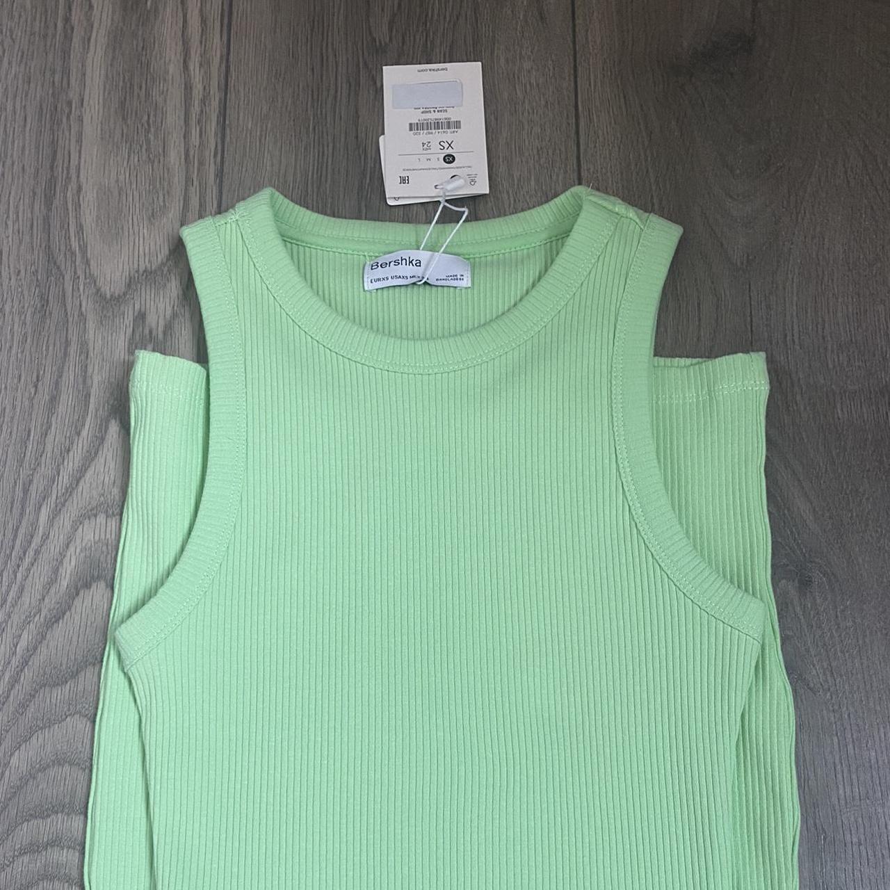 bershka green mini dress