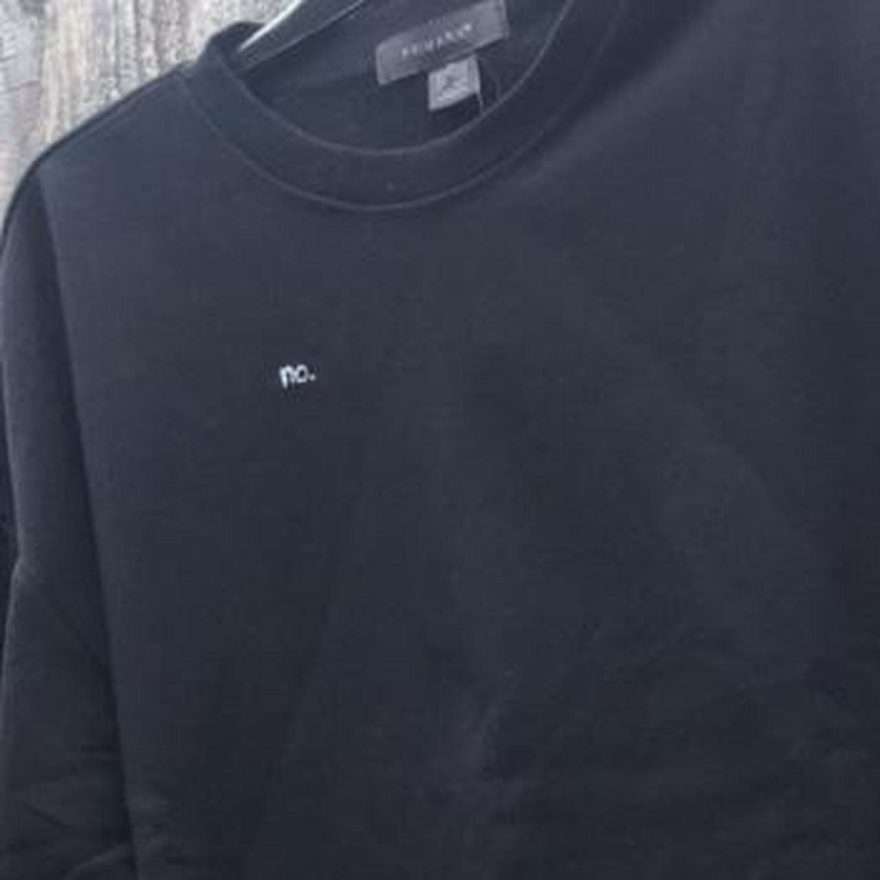 Black jumper/sweatshirt. Hand embroidered “no.”... - Depop