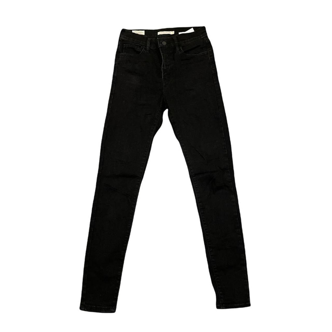 LEVIS 720 Black High Rise Super-Skinny Jeans >... - Depop