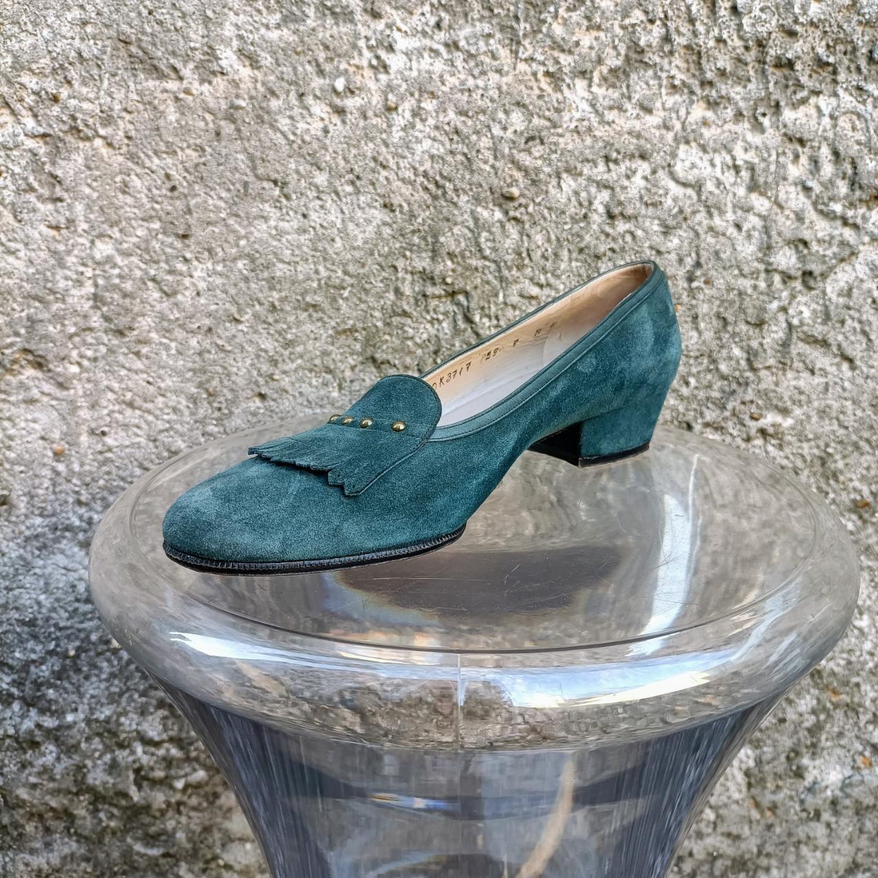Salvatore Ferragamo Women's Green Loafers Depop