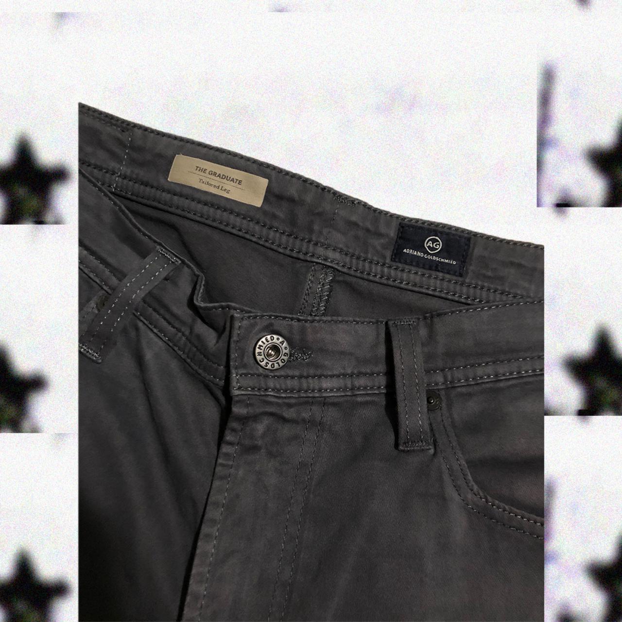 AG Jeans Men's Black and Grey Jeans Depop