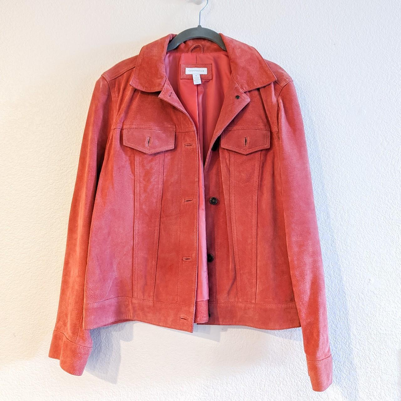 Banana Republic Women's Pink and Orange Jacket Depop